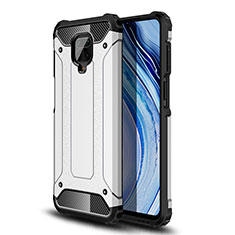 Funda Bumper Silicona y Plastico Mate Carcasa WL1 para Xiaomi Redmi Note 9 Pro Max Plata