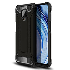 Funda Bumper Silicona y Plastico Mate Carcasa WL1 para Xiaomi Redmi Note 9 Pro Negro