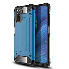 Funda Bumper Silicona y Plastico Mate Carcasa WL2 para Xiaomi Redmi Note 10 4G Azul