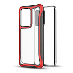 Funda Bumper Silicona y Plastico Mate Carcasa YF1 para Samsung Galaxy S20 Plus 5G Rojo