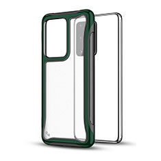 Funda Bumper Silicona y Plastico Mate Carcasa YF1 para Samsung Galaxy S20 Plus Verde Noche