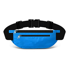 Funda Cinturon Brazo Correr Universal S03 para Samsung Glaxy S9 Azul Cielo
