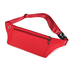Funda Cinturon Brazo Correr Universal S14 para Accessoires Telephone Bouchon Anti Poussiere Rojo