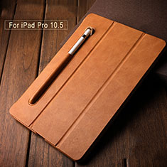 Funda de Cuero Cartera con Pencil Holder Soporte Apple iPad Pro 10.5 Marron