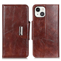 Funda de Cuero Cartera con Soporte Carcasa A01 para Apple iPhone 13 Mini Marron