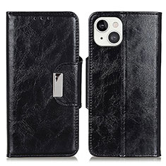 Funda de Cuero Cartera con Soporte Carcasa A01 para Apple iPhone 13 Mini Negro