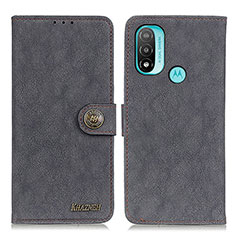 Funda de Cuero Cartera con Soporte Carcasa A01D para Motorola Moto E20 Negro