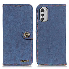 Funda de Cuero Cartera con Soporte Carcasa A01D para Motorola Moto E32 Azul