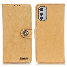 Funda de Cuero Cartera con Soporte Carcasa A01D para Motorola Moto E32s Oro