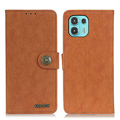 Funda de Cuero Cartera con Soporte Carcasa A01D para Motorola Moto Edge 20 Lite 5G Marron