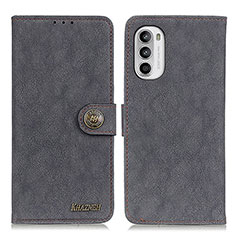 Funda de Cuero Cartera con Soporte Carcasa A01D para Motorola Moto Edge (2022) 5G Negro