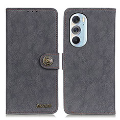 Funda de Cuero Cartera con Soporte Carcasa A01D para Motorola Moto Edge 30 Pro 5G Negro