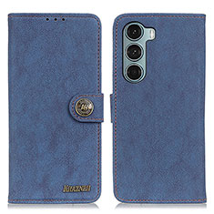 Funda de Cuero Cartera con Soporte Carcasa A01D para Motorola Moto Edge S30 5G Azul