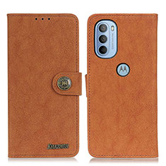 Funda de Cuero Cartera con Soporte Carcasa A01D para Motorola Moto G31 Marron