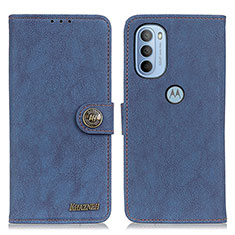 Funda de Cuero Cartera con Soporte Carcasa A01D para Motorola Moto G41 Azul