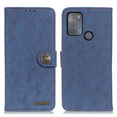 Funda de Cuero Cartera con Soporte Carcasa A01D para Motorola Moto G50 Azul