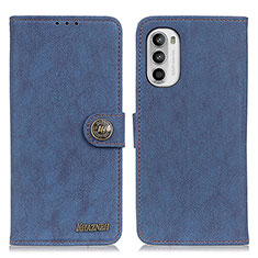 Funda de Cuero Cartera con Soporte Carcasa A01D para Motorola MOTO G52 Azul