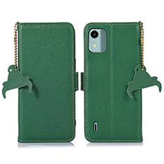 Funda de Cuero Cartera con Soporte Carcasa A01D para Nokia C12 Plus Verde