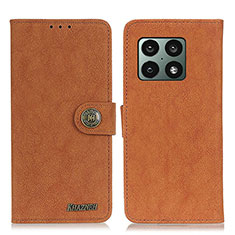 Funda de Cuero Cartera con Soporte Carcasa A01D para OnePlus 10 Pro 5G Marron