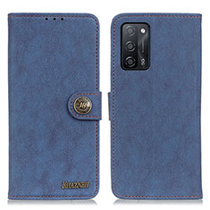 Funda de Cuero Cartera con Soporte Carcasa A01D para Oppo A53s 5G Azul