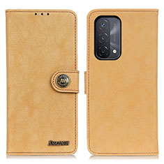 Funda de Cuero Cartera con Soporte Carcasa A01D para Oppo A54 5G Oro