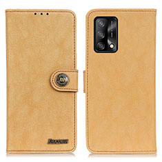 Funda de Cuero Cartera con Soporte Carcasa A01D para Oppo A74 4G Oro