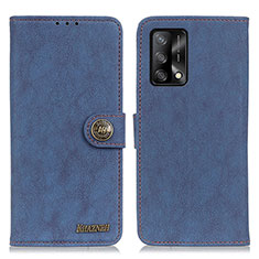 Funda de Cuero Cartera con Soporte Carcasa A01D para Oppo A95 4G Azul