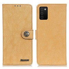 Funda de Cuero Cartera con Soporte Carcasa A01D para Samsung Galaxy A03s Oro