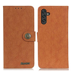 Funda de Cuero Cartera con Soporte Carcasa A01D para Samsung Galaxy A04s Marron