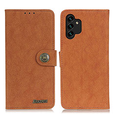 Funda de Cuero Cartera con Soporte Carcasa A01D para Samsung Galaxy A13 4G Marron