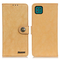 Funda de Cuero Cartera con Soporte Carcasa A01D para Samsung Galaxy F42 5G Oro