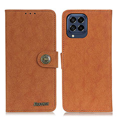 Funda de Cuero Cartera con Soporte Carcasa A01D para Samsung Galaxy M53 5G Marron