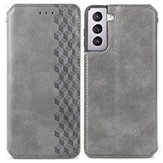 Funda de Cuero Cartera con Soporte Carcasa A01D para Samsung Galaxy S21 Plus 5G Gris