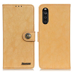 Funda de Cuero Cartera con Soporte Carcasa A01D para Sony Xperia 10 III SO-52B Oro