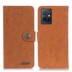 Funda de Cuero Cartera con Soporte Carcasa A01D para Vivo Y75 5G Marron