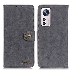 Funda de Cuero Cartera con Soporte Carcasa A01D para Xiaomi Mi 12 5G Negro