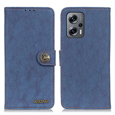 Funda de Cuero Cartera con Soporte Carcasa A01D para Xiaomi Poco F5 5G Azul