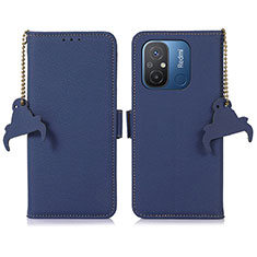 Funda de Cuero Cartera con Soporte Carcasa A01D para Xiaomi Redmi 11A 4G Azul