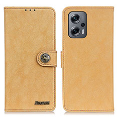 Funda de Cuero Cartera con Soporte Carcasa A01D para Xiaomi Redmi Note 12 Turbo 5G Oro