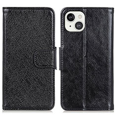 Funda de Cuero Cartera con Soporte Carcasa A02 para Apple iPhone 14 Negro