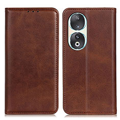 Funda de Cuero Cartera con Soporte Carcasa A02D para Huawei Honor 90 5G Marron