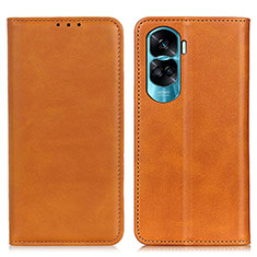 Funda de Cuero Cartera con Soporte Carcasa A02D para Huawei Honor 90 Lite 5G Marron Claro