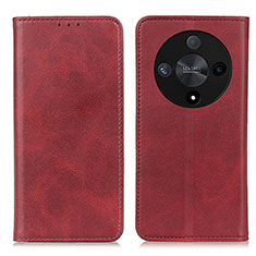 Funda de Cuero Cartera con Soporte Carcasa A02D para Huawei Honor Magic6 Lite 5G Rojo