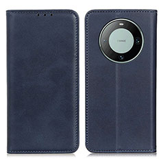 Funda de Cuero Cartera con Soporte Carcasa A02D para Huawei Mate 60 Azul