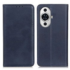 Funda de Cuero Cartera con Soporte Carcasa A02D para Huawei Nova 11 Azul