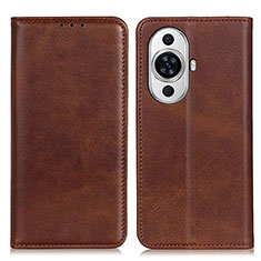 Funda de Cuero Cartera con Soporte Carcasa A02D para Huawei Nova 11 Marron