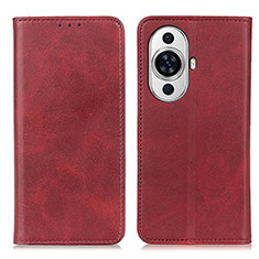 Funda de Cuero Cartera con Soporte Carcasa A02D para Huawei Nova 11 Rojo