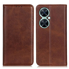 Funda de Cuero Cartera con Soporte Carcasa A02D para Huawei Nova 11i Marron