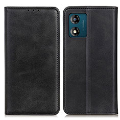 Funda de Cuero Cartera con Soporte Carcasa A02D para Motorola Moto E13 Negro