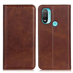 Funda de Cuero Cartera con Soporte Carcasa A02D para Motorola Moto E20 Marron